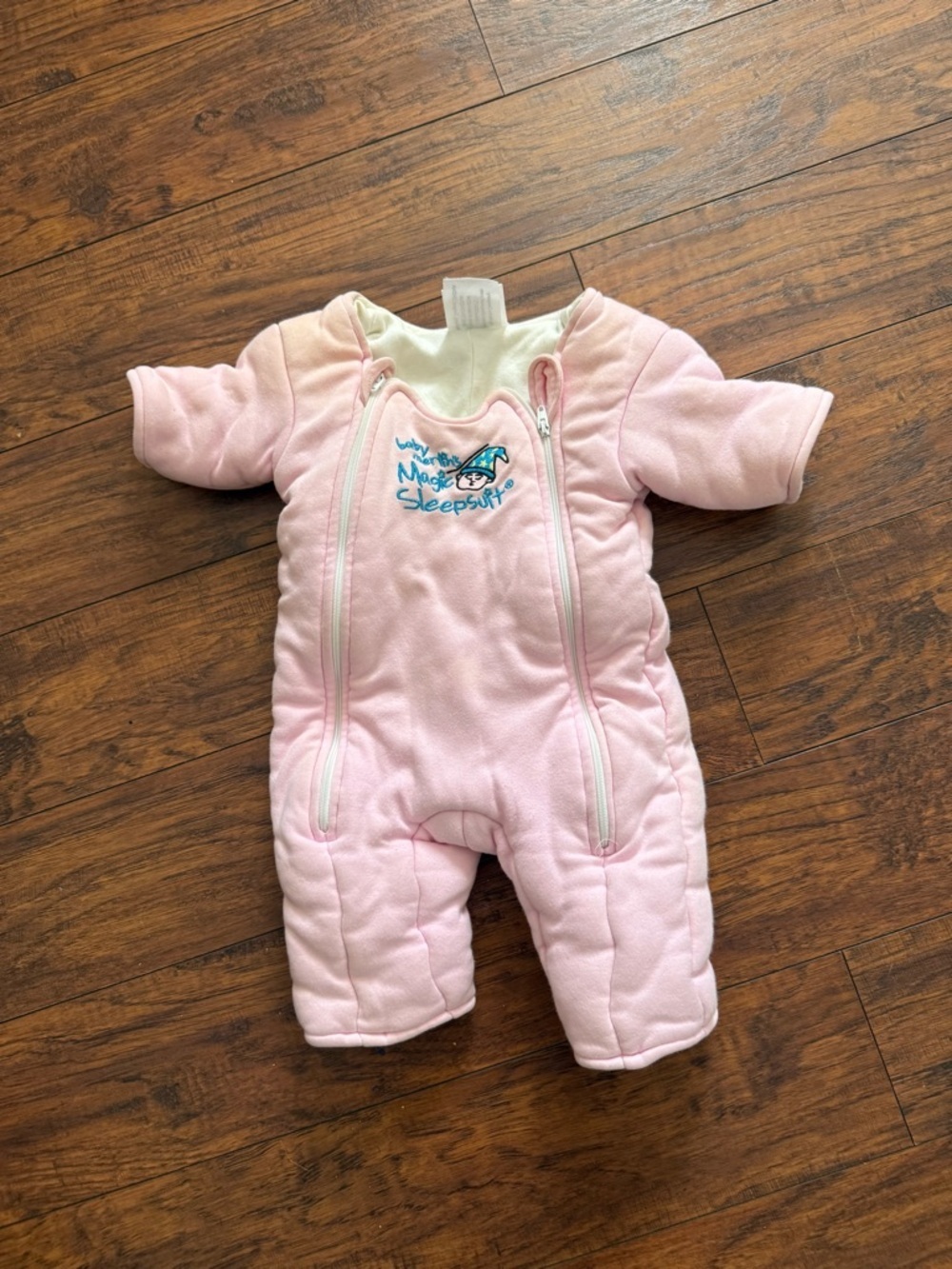 Baby Merlin’s Magic Sleepsuit Pink Baby One-Piece Cozy Zip Front | Small (3-6m)